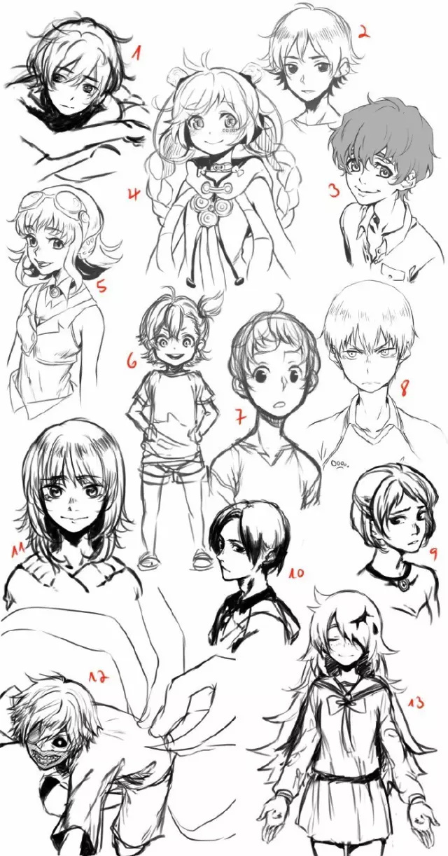 动漫人物绘画全方位参考指南 发型、姿势、表情与网站资源